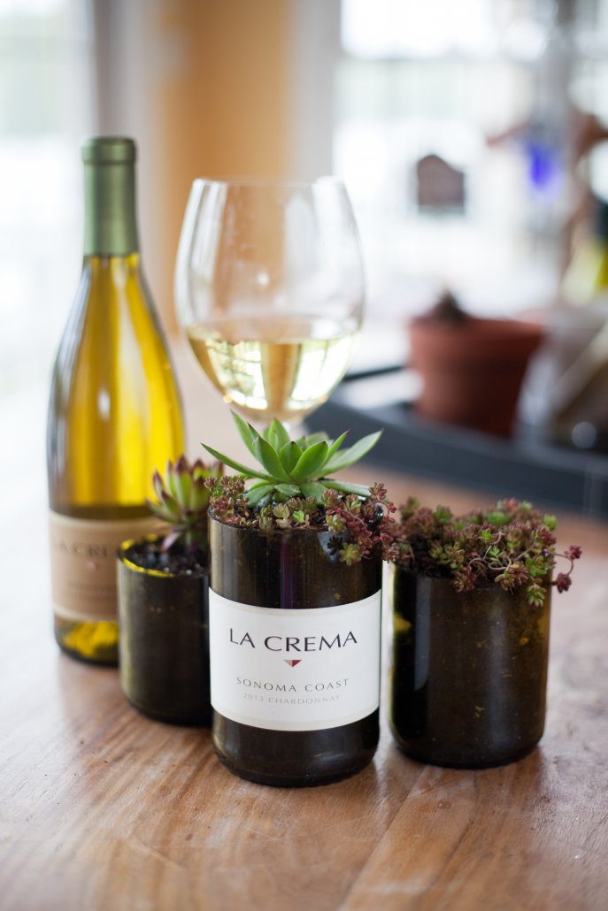 DIY Wine Bottle Decor: Wine Bottle Succulent Planters