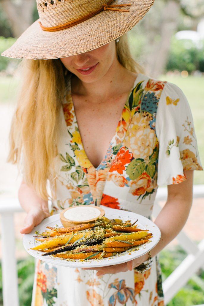 Spring Entertaining: Rainbow Carrots with Yogurt and Pistachios