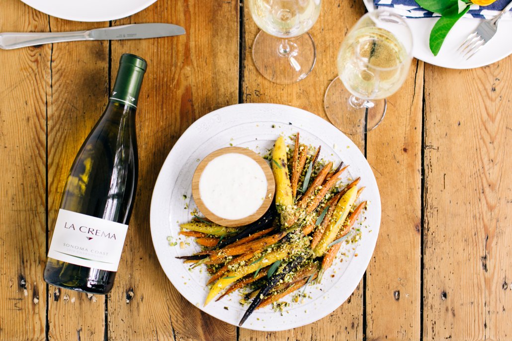 Spring Entertaining - Rainbow Carrots with Yogurt & Pistachios