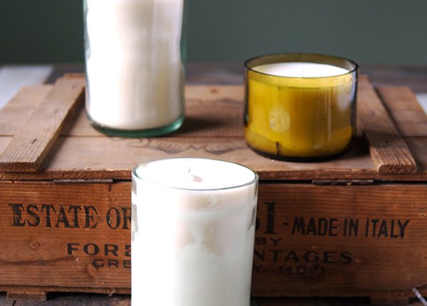 DIY Wine Bottle Decor: Wine Bottle Candles
