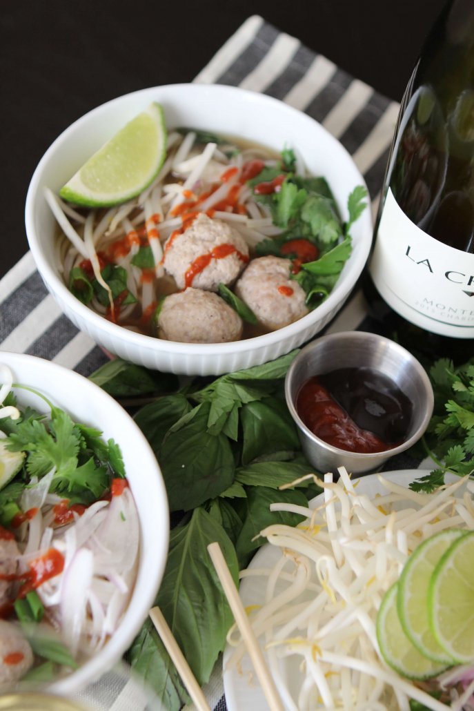 Homemade Pho with Meatballs