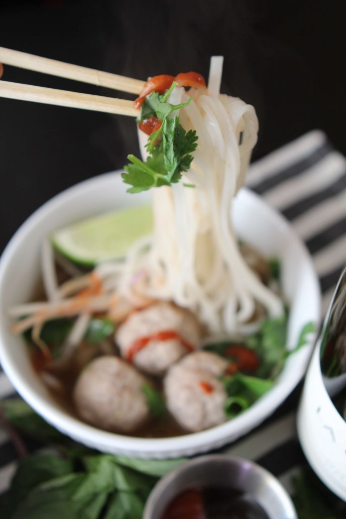 Pho with Vietnamese Meatballs