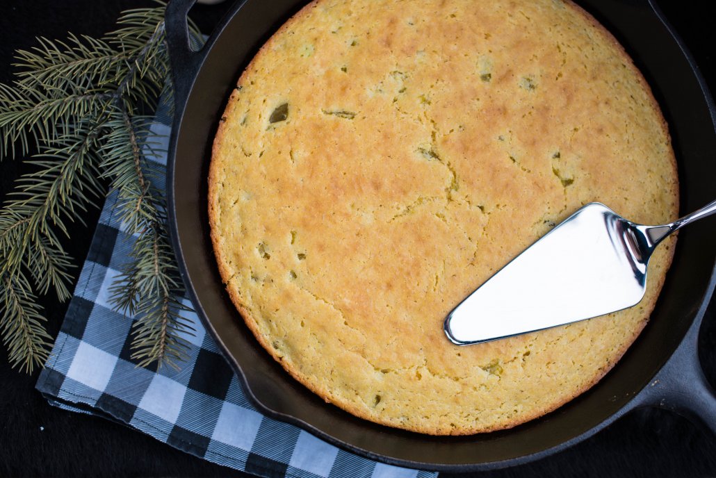 Cast Iron Cornbread for an Après Ski Party