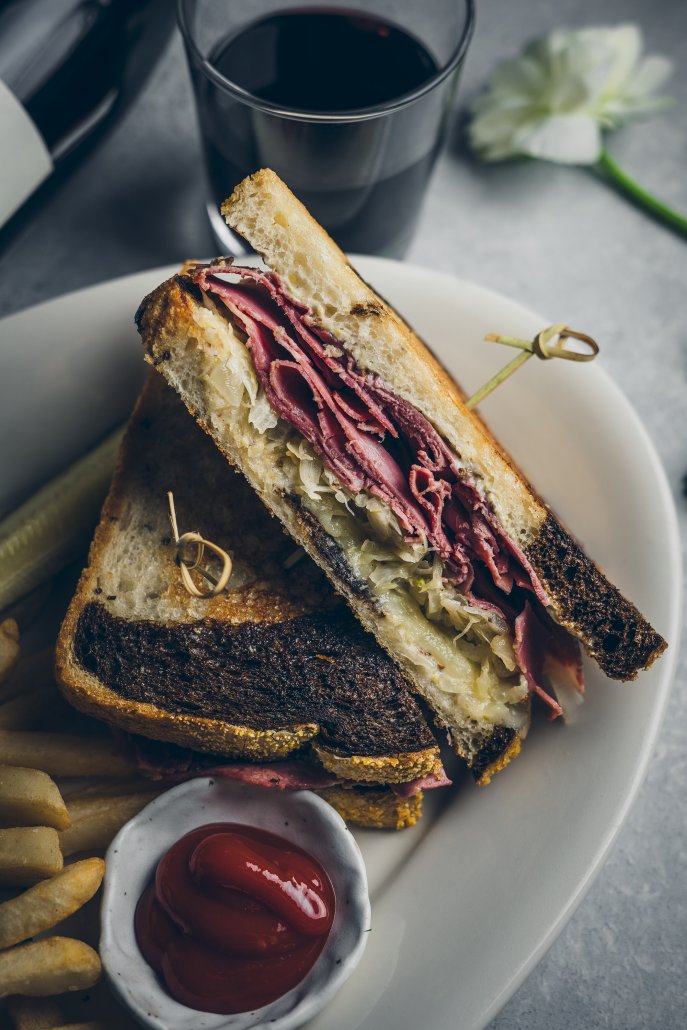 Corned Beef and Sauteed Cabbage Sandwich