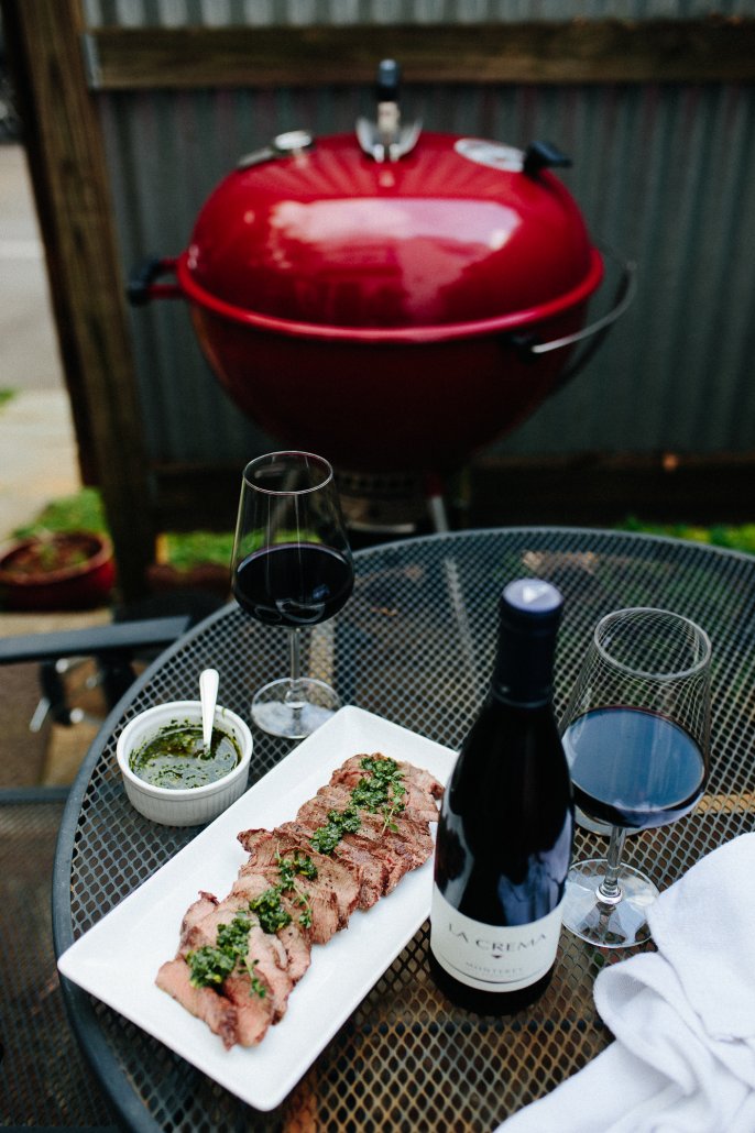 Grilled Steak with Chimichurri for National Wine Day