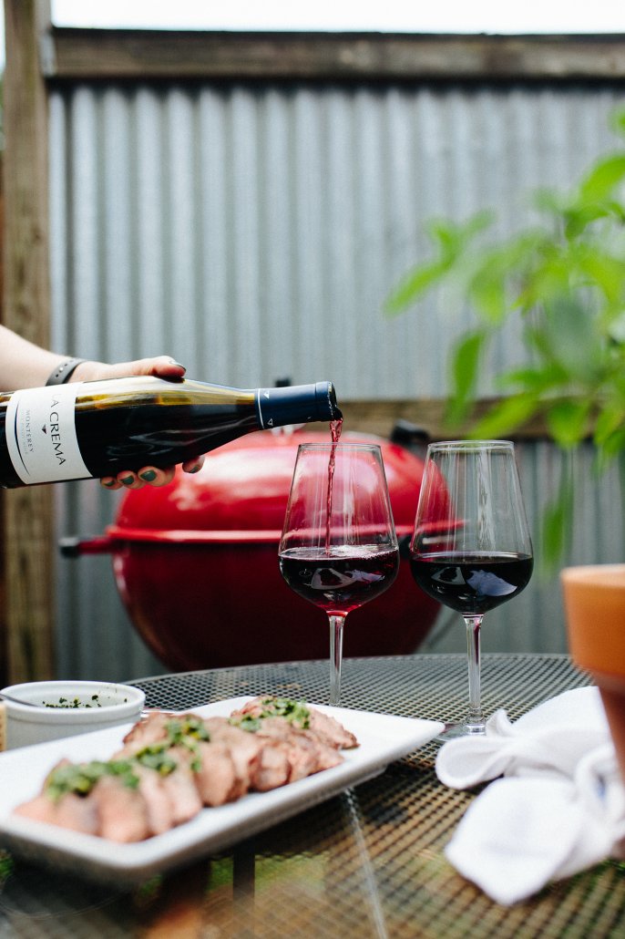 Grilled Steak with Chimichurri for National Wine Day