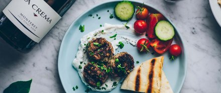 Grilled Lamb Meatballs with Mint Yogurt