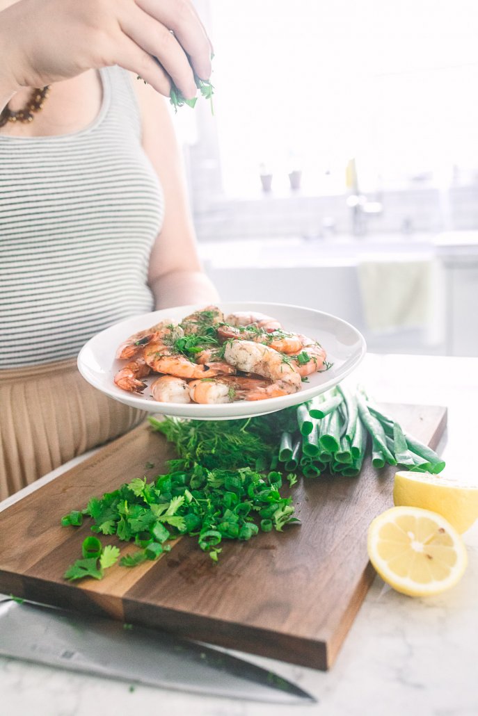 Herby Grilled Shrimp and a Chilled Grain Salad