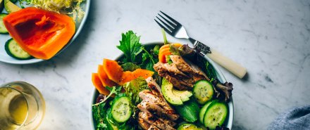 Grilled Marinated Chicken and Papaya Salad hero image
