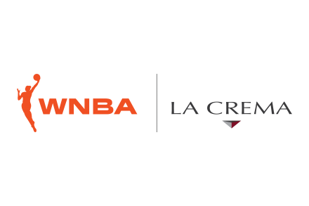 WNBA logo and La Crema logo